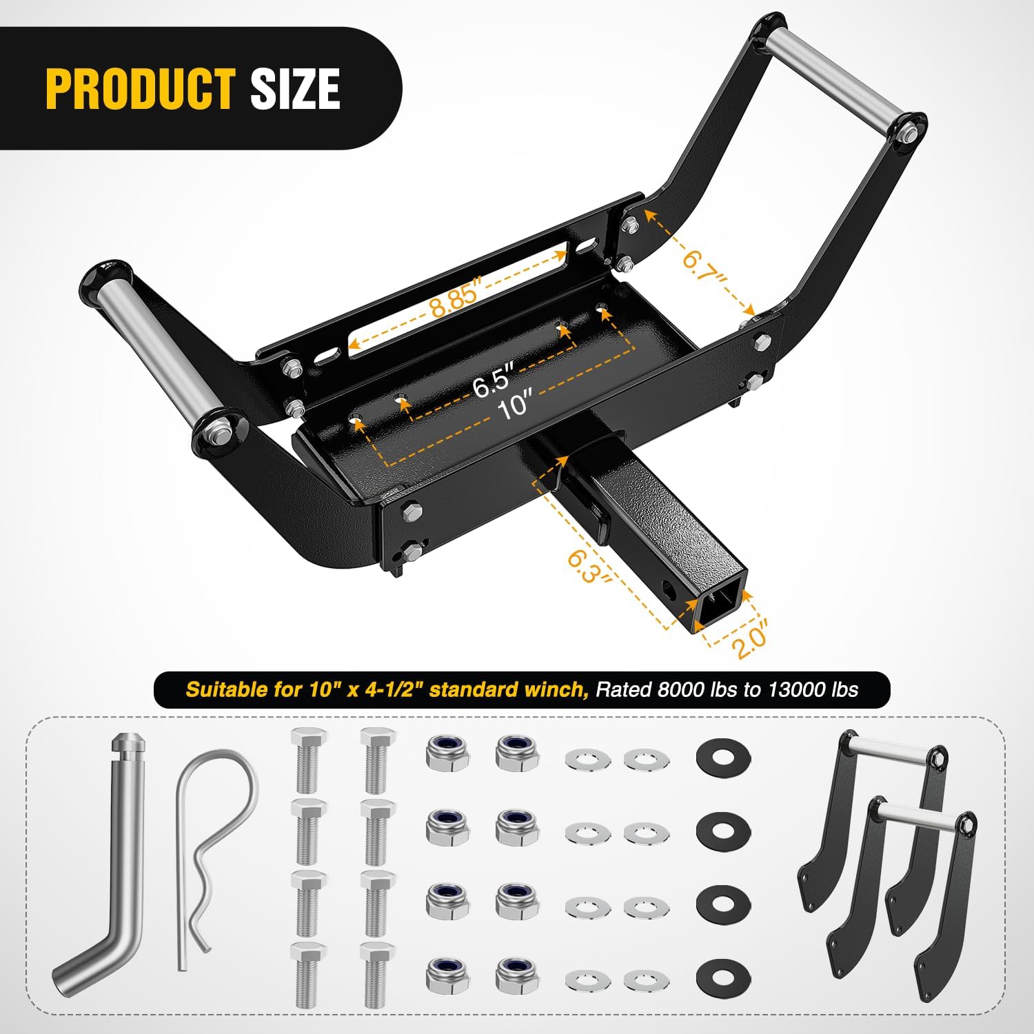 Winch Bumper Mount Plate - 새로운 드라이버 복구 제품 범퍼 히치