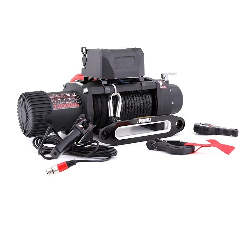 Winch 12000Lb Synthetic Rope - 4륜 구동 오프로드 차량용 윈치, 12V,